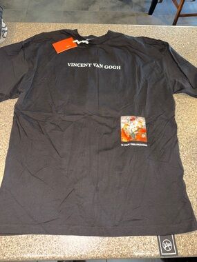 Saw Urbanity Black Vincent Van Gogh Patch Graphic Tee